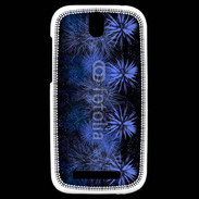 Coque HTC One SV Feu d'artifice bleu