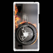 Coque LG Optimus L9 Roue en feu dragster
