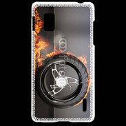 Coque LG Optimus G Roue en feu dragster
