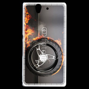 Coque Sony Xperia Z Roue en feu dragster