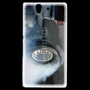 Coque Sony Xperia Z Roue en feu dragster 2