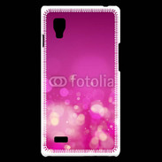 Coque LG Optimus L9 fond rose or