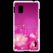 Coque LG Optimus G fond rose or
