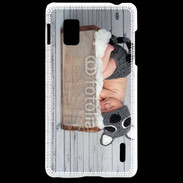 Coque LG Optimus G Bébé dormant avec chapeau tête de chat