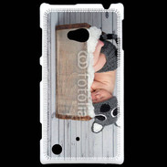 Coque Nokia Lumia 720 Bébé dormant avec chapeau tête de chat