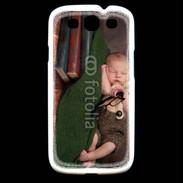 Coque Samsung Galaxy S3 Bébé dormant sur des livres