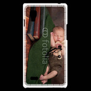 Coque LG Optimus L9 Bébé dormant sur des livres