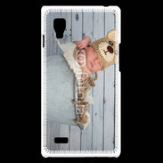 Coque LG Optimus L9 Bébé nounours dormant dans une bassine