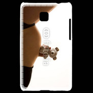 Coque LG Optimus L3 II Femme enceinte avec peluche