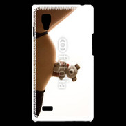 Coque LG Optimus L9 Femme enceinte avec peluche