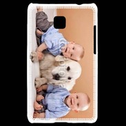 Coque LG Optimus L3 II Jumeau avec chien