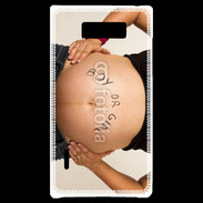 Coque LG Optimus L7 Femme enceinte ventre 