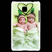 Coque LG Optimus L3 II Jumeaux coeur