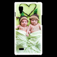 Coque LG Optimus L9 Jumeaux coeur