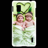 Coque LG Optimus G Jumeaux coeur