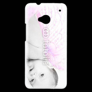 Coque HTC One Bébé ailes d'ange rose