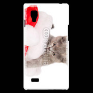 Coque LG Optimus L9 Chaton Noël