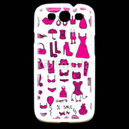 Coque Samsung Galaxy S3 Fond fashion rose