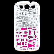 Coque Samsung Galaxy S3 Fond fashion rose 3