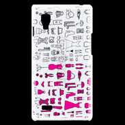 Coque LG Optimus L9 Fond fashion rose 3