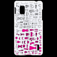 Coque LG Optimus G Fond fashion rose 3