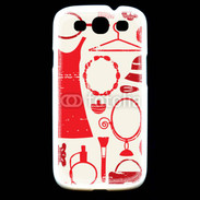 Coque Samsung Galaxy S3 Fond fashion rouge