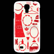 Coque Samsung Galaxy S4 Fond fashion rouge