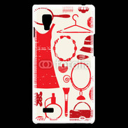 Coque LG Optimus L9 Fond fashion rouge