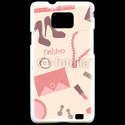 Coque Samsung Galaxy S2 Fond fashion rose 4