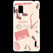 Coque LG Optimus G Fond fashion rose 4