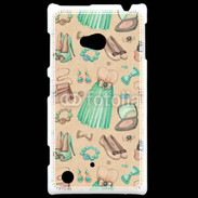 Coque Nokia Lumia 720 Fond fashion vert et marron