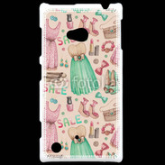 Coque Nokia Lumia 720 Fond fashion rose et vert 2