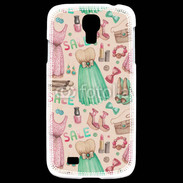 Coque Samsung Galaxy S4 Fond fashion rose et vert 2