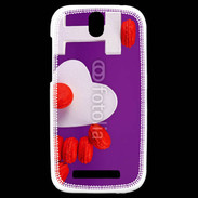 Coque HTC One SV I love Macarons