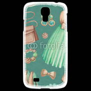 Coque Samsung Galaxy S4 Fond fashion vert et marron 2