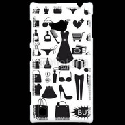 Coque Nokia Lumia 720 Fond fashion noir et blanc 2