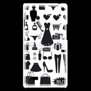 Coque LG Optimus L9 Fond fashion noir et blanc 2
