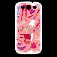 Coque Samsung Galaxy S3 Fond fashion rose 5