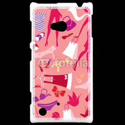 Coque Nokia Lumia 720 Fond fashion rose 5