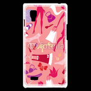 Coque LG Optimus L9 Fond fashion rose 5