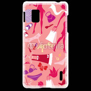 Coque LG Optimus G Fond fashion rose 5