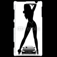 Coque Nokia Lumia 720 Silhouette sexy avec voiture