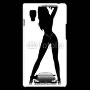 Coque LG Optimus L9 Silhouette sexy avec voiture