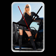 Grande pendule murale Femme blonde sexy voiture noire