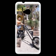 Coque HTC One Femme sexy moto 2