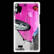 Coque LG Optimus L9 Voiture de sport rose italienne