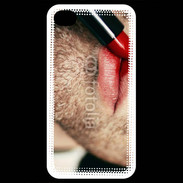 Coque iPhone 4 / iPhone 4S bouche homme rouge