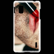 Coque LG Optimus G bouche homme rouge