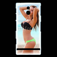 Coque Sony Xperia P Belle femme à la plage 10