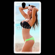 Coque Sony Xperia Z Belle femme à la plage 10